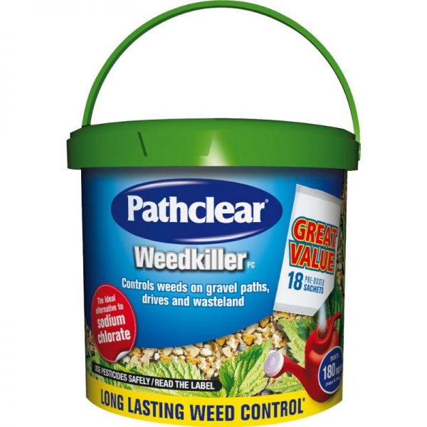 Pathclear Weedkiller + Preventer 18 Sachets Granular Concentrate Weedkiller Tub